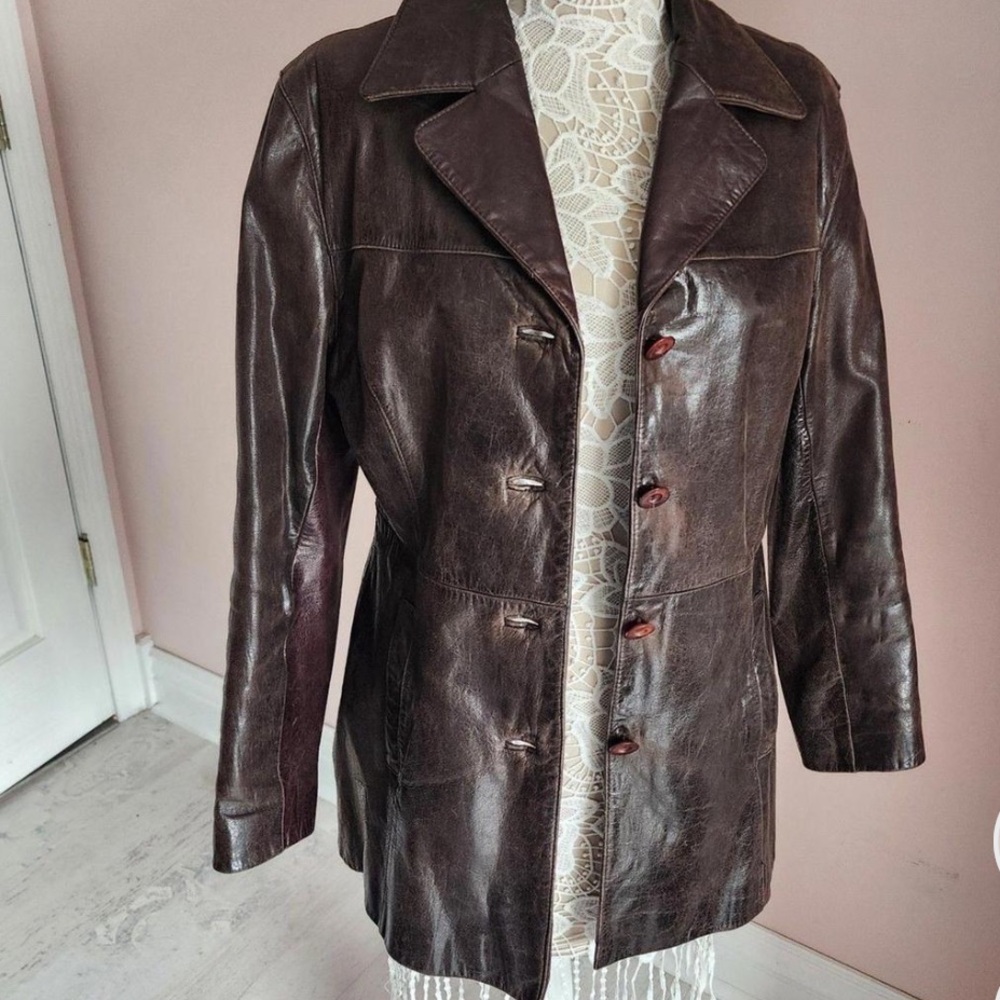 Vintage nine wear leather jacket brown